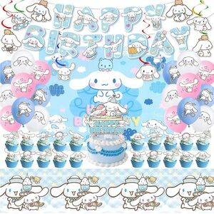214 pieces Sanrio Cinnamoroll Party Set - Blue, Pink, White